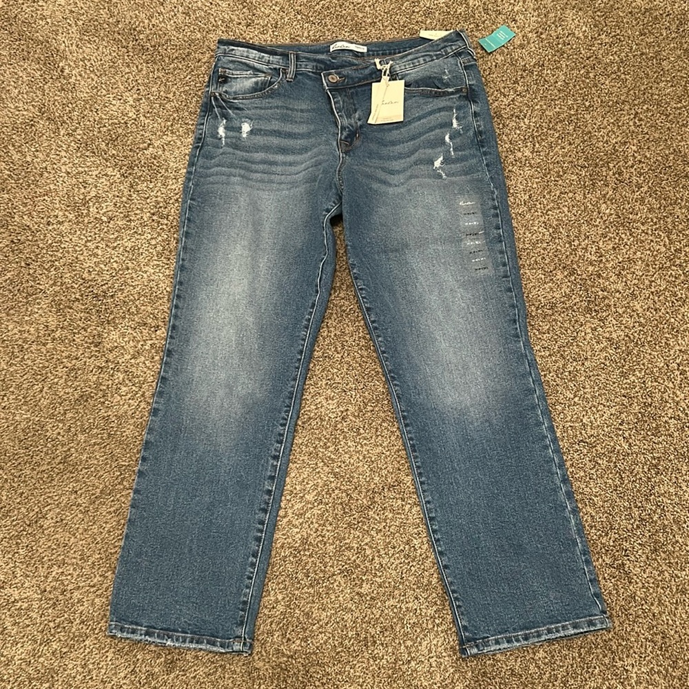 Kancan cross over waste jeans